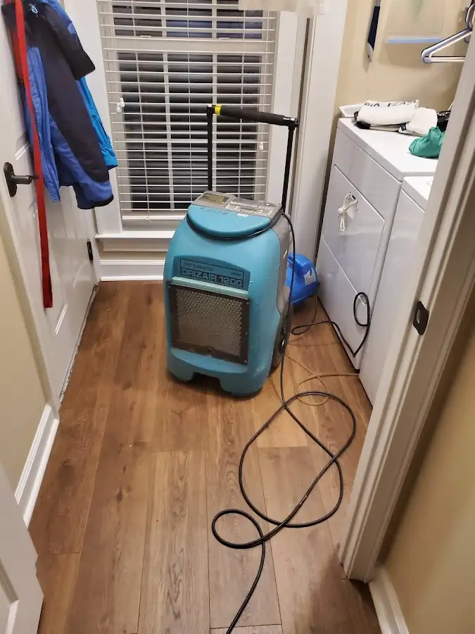 Commercial dehumidifier deployed for Flood Damage Cleanup in Crowley